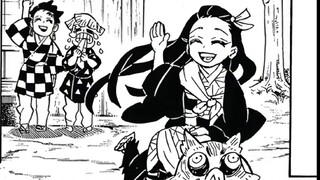 [Buku Resmi Kimetsu no Yaiba] Piggy mengambil Nezuko, yang telah berubah kembali menjadi manusia, se