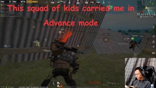 This squad of kids carried me in Advance mode | PUBG METRO ROYALE CHAPTER 4