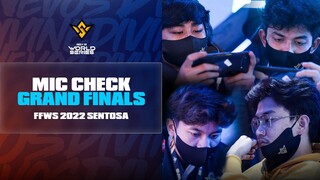 MIC CHECK FFWS 2022 SENTOSA | GRAND FINALS EVOS DIVINE