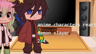 anime characters react to each other || demon slayer || 2/4 || obamitsu