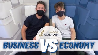 RARE LUXURY: Flying GULF AIR - Business Class vs Economy comparison