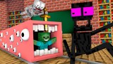 Monster School : BABY MONSTERS TRAIN EATER CHALLENGE ALL EPISODE - Minecraft Animation