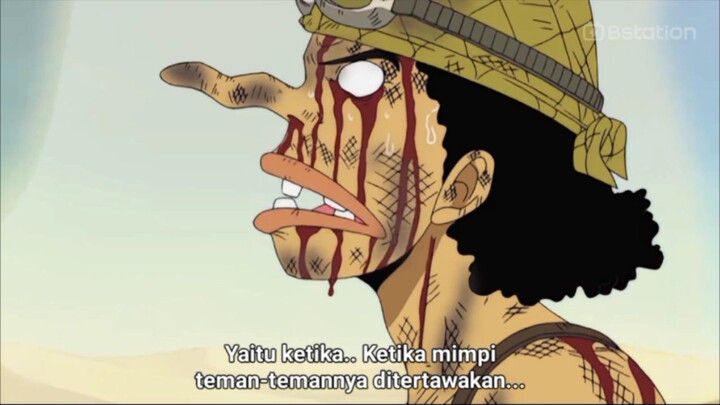 Reaksi Usopp ketika impian kaptennya di tertawakan