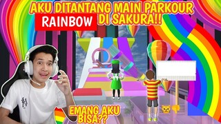 DITANTANG BOCIL SAKURA MAIN OBBY PARKOUR PELANGI DI SAKURA SCHOOL SIMULATOR!! MISI TERBARU SAKURA