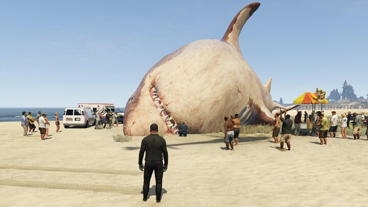 The Biggest Shark in GTA 5 History Found! (Megalodon Shark Attack)
