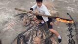 Painting with a Blazing Wooden Stick | Roaring Flame Zero