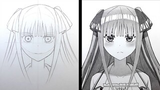 How to Draw NINO NAKANO [Gotoubun no Hanayome] - Step by Step