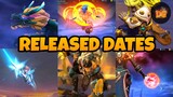 UPCOMING SKINS & HERO RELEASED DATES [UPDATED] | Mobile Legends: Bang Bang!