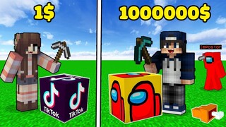 bqThanh và Ốc Thử Thách Đập LUCKY BLOCK AMONG US và TIKTOK Xem Cái Nào Đắt Tiền Nhất Trong Minecraft