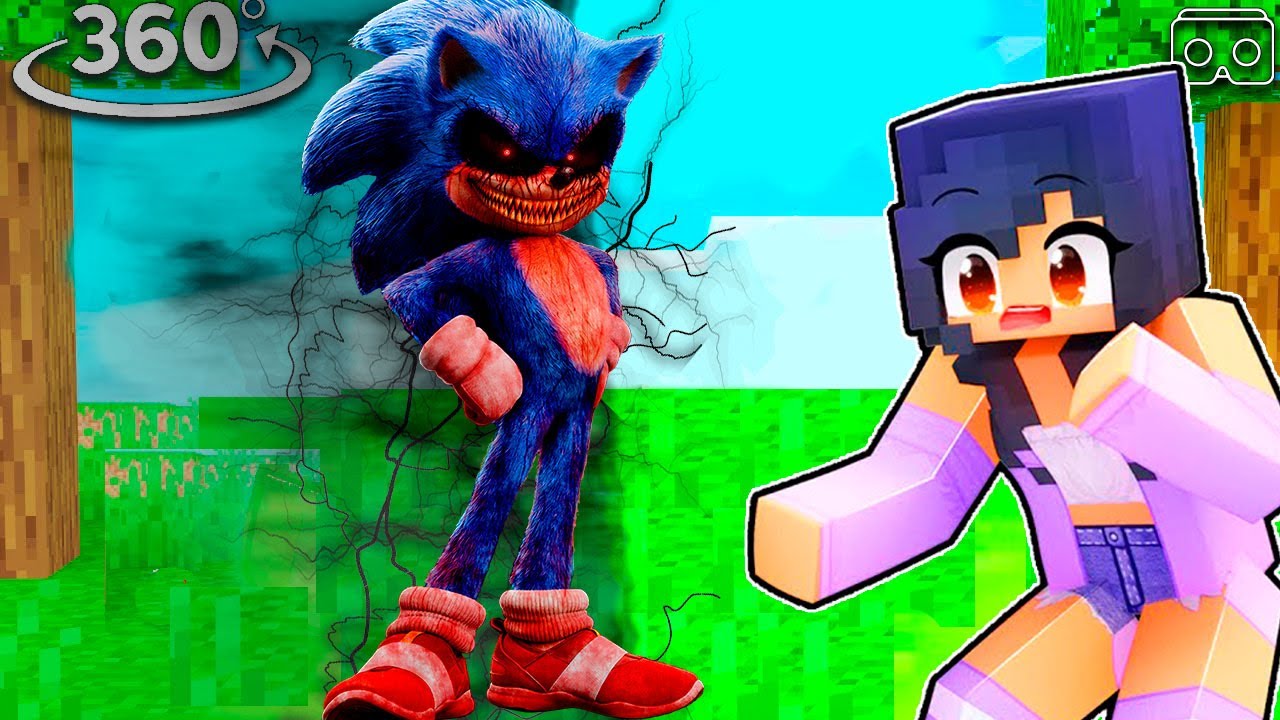 Aphmau saving friends from SONIC.EXE in Minecraft 360° - BiliBili