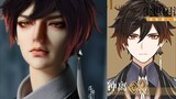 [bjd makeup] On the importance of wig sets, "Genshin Impact" Zhongli's imitation makeup