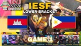 PHILIPPINES (BLACKLIST) VS CAMBODIA (IMPUNITY KH) GAME 1 | IESF BALI 2022 LOWER BRACKET - MLBB