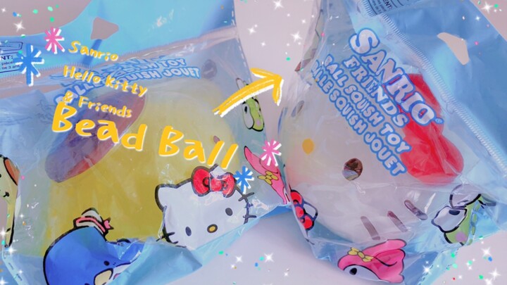 Sanrio Hello Kitty & Friends Water Bead Ball三丽鸥解压捏捏球玩具，超级可爱的布丁狗嘻嘻嘻。