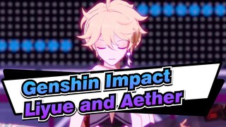 Genshin Impact|【MMD】Liyue and Aether who played with Kazuha?！－Wannabe