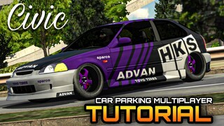 Easiest Honda Civic EK9 Livery Tutorial | Basic Livery | Car Parking Multiplayer New Update