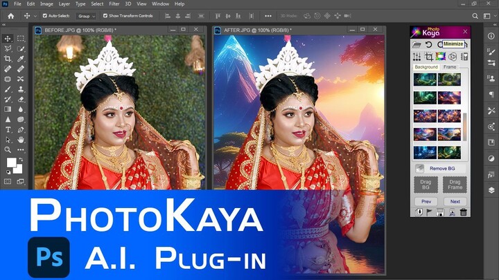 Quick Photo Frame in photoshop with photokaya