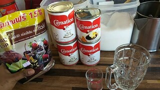 สูตรชานมเย็น+โกโก้ ไส่ถุงกระดาษขาย25บาท