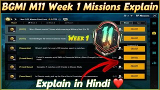 BGMI M11 Week 1 Missions Explain | Royale Pass Hidden Hunters Week 1 All Mission Explain