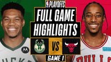 MILWAUKEE BUCKS vs CHICAGO BULLS | FULL GAME 1 HIGHLIGHTS | 2022 NBA Playoffs NBA 2K22