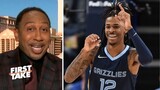 FIRST TAKE | Stephen A. "excited" Ja Morant's buzzer-beating layup lead Memphis beat T-Wolves in Gm5