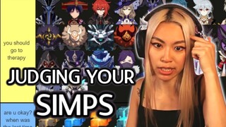 ranking your (sus) genshin simps