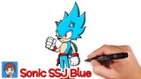 Cara Menggambar Sonic Super Saiyan Blue dengan Mudah