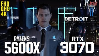 Detroit Become Human on Ryzen 5 5600x + RTX 3070 1080p, 1440p, 2160p benchmarks!