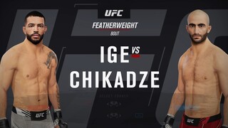 EA SPORTS UFC 4 - Featherweight - Prelims: Ige vs Chikadze (CPU vs CPU)