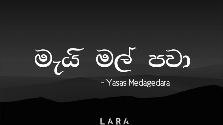 Mai mal pawa (මැයි මල් පවා) | Lyrics Video | Yasas Medagedara | Lara's lyrics