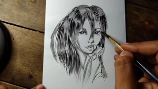 cara gambar semi realistic anime drawing 😳🔥💯