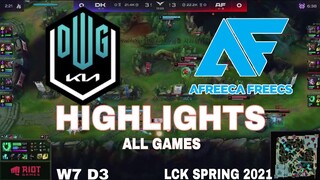 Highlight DK vs AF (All Game) LCK Mùa Xuân 2021 | LCK Spring 2021 | Damwon KIA vs Afreeca freecs