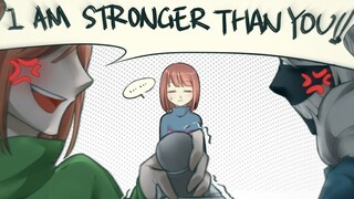 【undertale拟人手书】chara和sans的stronger than you