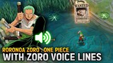 This Zoro skin is SICK!! 😮😳 || One Piece Zoro Skin in Mobile Legends : Bang Bang || Roronoa Zoro