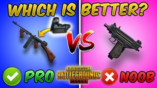 New Thompson VS UZI (PUBG MOBILE) which SMG is better? Weapon Comparison Guide/Tutorial