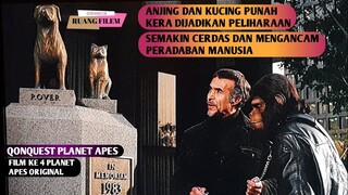 Akibat Punahnya Spesies Anjing dan Kucing - Alur Cerita Film Qonquest Planet Apes - Film Ke 4