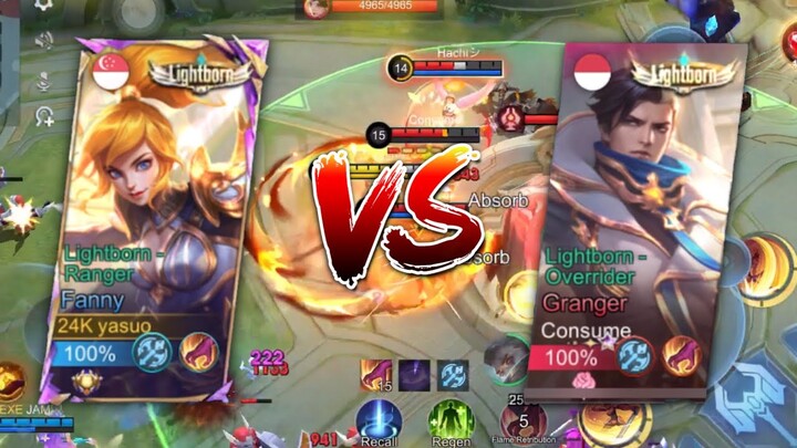 LIGHTBORN FANNY VS LIGHTBORN GRANGER !! RANKED GAMEPLAY | MLBB