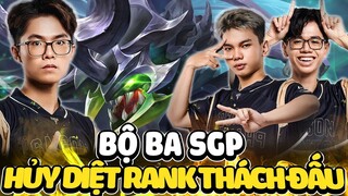 BỘ BA H.Ủ.Y D.I.Ệ.T CỦA SGP, LEO RANK THÁCH ĐẤU H.Ủ.Y D.I.Ệ.T  CẢ TRẬN ĐẤU