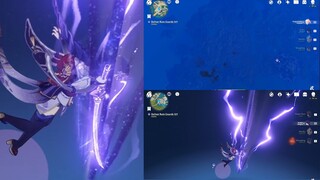 Raiden Shogun tears The Sky while Kokomi flooding Teyvat