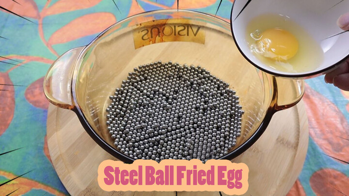 [Food]Cooking scrambled egg wiht heated steel balls