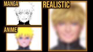 Drawing NARUTO UZUMAKI in 3 Styles [Manga, Anime and Realistic]