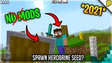*2021*😱HOW TO SPAWN HEROBRINE IN MINECRAFT POCKET EDITION 2021 (NO MODS) | MCPE