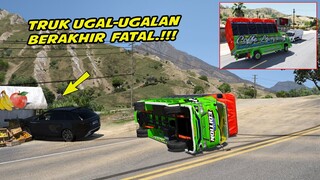 TRUK UGAL UGALAN BERAKHIR FATAL, KUALAT TERGULING