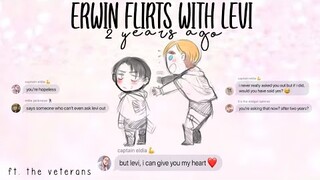 erwin flirts with levi ft. the veterans | a flashback from 2 years ago [aot]