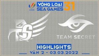 Highlights TS vs SKY [Ván 2][Vòng Loại Seagame31 - Vòng 2][03.03..2022]