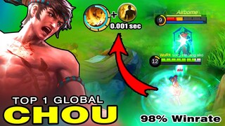 Ultra Fast Hand Speed? Jeet Kune Do (Three) + Flicker Combo! Top 1 Global Chou Best Build & Gameplay