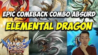 6 DRAGON 4 ELEMENTALIST EPIC COMEBACK KOMBO PALING ABSURD YG DIREQUEST! | Magic Chess Indonesia