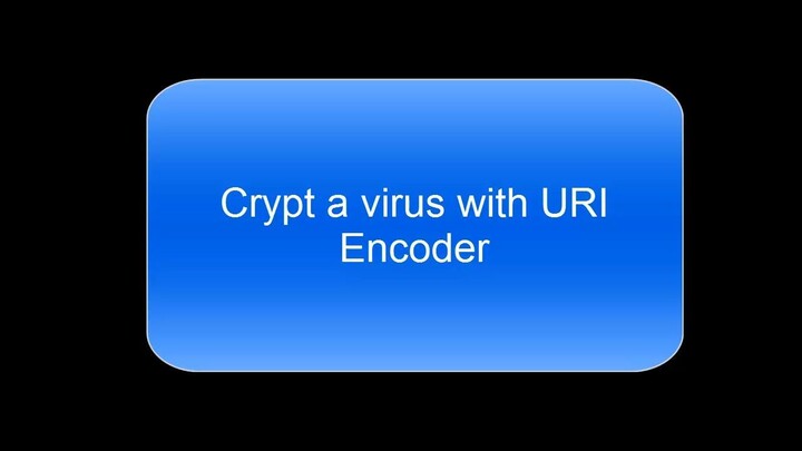 Crypt a virus with URI Encoder