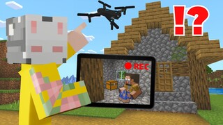 Using CAMERA DRONES To Cheat In HIDE and SEEK | Minecraft PE