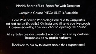 Maddy Beard (Flux) Course Figma For Web Designers download