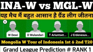 INA -W MGL-W DREAM11 PREDICTION | ina-w vs mng-w dream11 team | INA -W MGL-W DREAM11 winning team